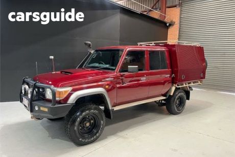 Red 2013 Toyota Landcruiser Double Cab Chassis GXL (4X4)