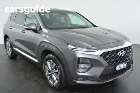 Grey 2019 Hyundai Santa FE Wagon Elite Crdi Satin (awd)