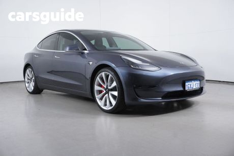 Silver 2019 Tesla Model 3 Sedan Performance