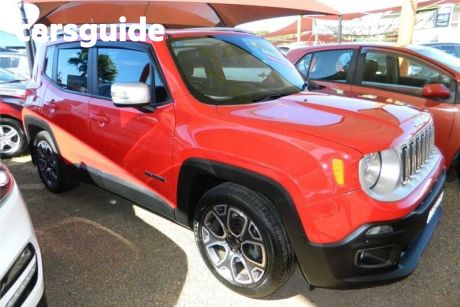 Red 2015 Jeep Renegade Wagon Limited