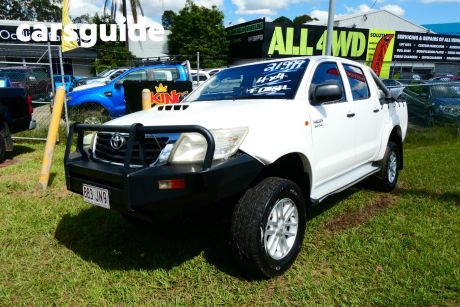 White 2012 Toyota Hilux Dual Cab Chassis SR (4X4)