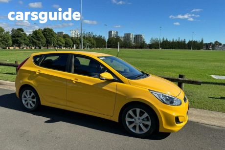 Yellow 2019 Hyundai Accent Hatchback Sport