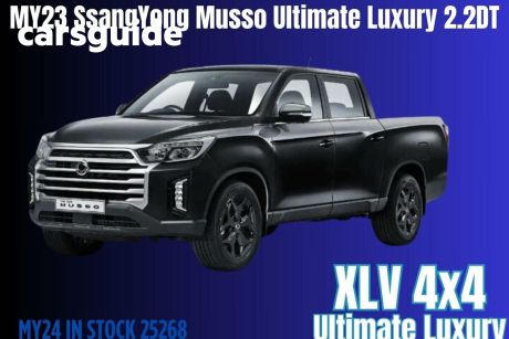 Black 2023 Ssangyong Musso XLV Crew Cab Pickup Ultimate LUX