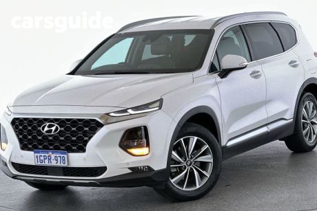 White 2018 Hyundai Santa FE Wagon Elite Crdi Satin (awd)