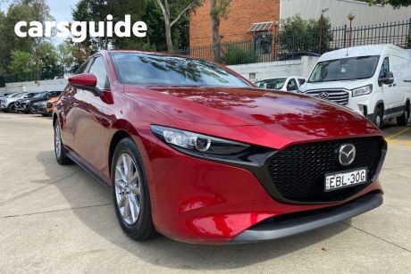 Red 2019 Mazda 3 Hatchback G20 Pure