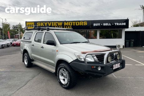 Silver 2013 Toyota Hilux Ute Tray GGN25R SR Utility Dual Cab 4dr Auto 5sp 4x4 4.0i