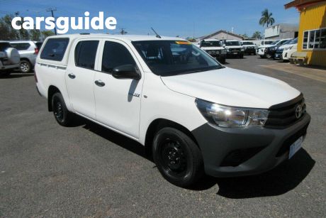 White 2017 Toyota Hilux Ute Tray Workmate