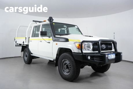 White 2022 Toyota Landcruiser 70 Series Double Cab Chassis Workmate
