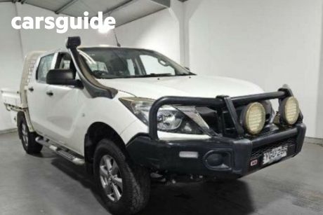 White 2017 Mazda BT-50 Ute Tray B32P XT Cab Chassis Dual Cab 4dr Man 6sp 4x4 3.2DT