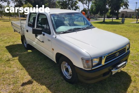 White 1999 Toyota Hilux Cab Chassis