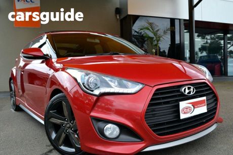 Red 2015 Hyundai Veloster Coupe SR Turbo