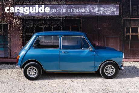 Blue 1967 Morris Mini Coupe