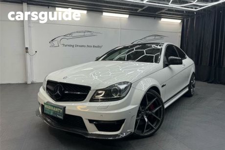 White 2012 Mercedes-Benz C-CLASS Coupe C63 AMG SPEEDSHIFT MCT Performance Package