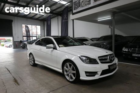 White 2013 Mercedes-Benz C250 Coupe CDI Sport BE