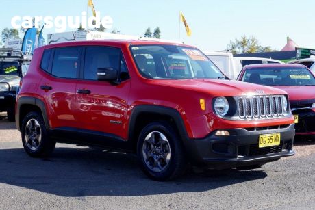 Red 2015 Jeep Renegade Wagon Sport