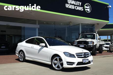 White 2013 Mercedes-Benz C250 Coupe BE