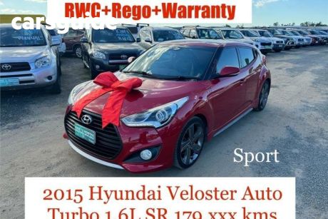 Red 2015 Hyundai Veloster Coupe SR Turbo