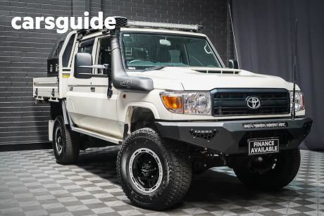 White 2021 Toyota Landcruiser 70 Series Double Cab Chassis Workmate