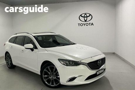 White 2017 Mazda 6 Wagon Atenza