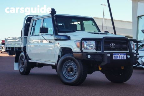 White 2021 Toyota Landcruiser 70 Series Double Cab Chassis Workmate