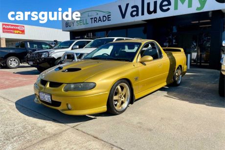 Yellow 2002 Holden Commodore Utility SS