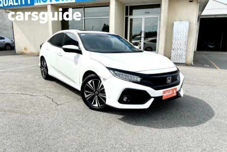 Silver 2018 Honda Civic Hatch 10th Gen VTi-LX MY17 5D HATCHBACK T4 1.5 Litre Petrol Contin