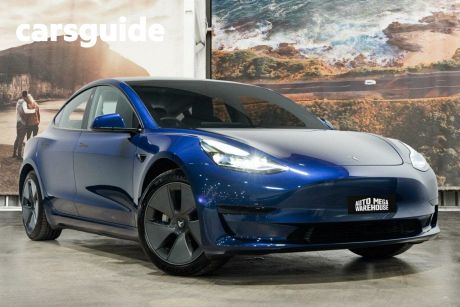 Blue 2021 Tesla Model 3 Sedan Standard Range Plus RWD