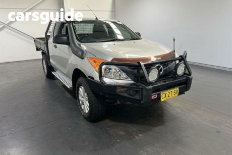 Silver 2012 Mazda BT-50 Freestyle Cab Chassis XT (4X4)
