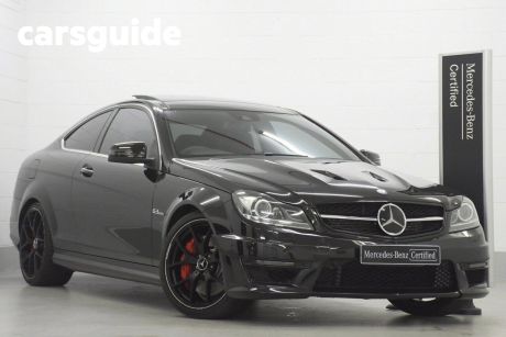 Black 2014 Mercedes-Benz C63 Coupe AMG Edition 507