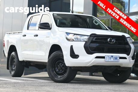 White 2021 Toyota Hilux Double Cab Pick Up Workmate HI-Rider