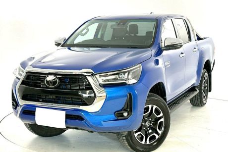 Blue 2022 Toyota Hilux Double Cab Pick Up SR5 + Premium Interior (4X4)
