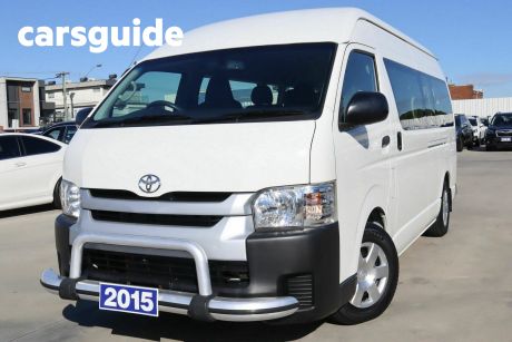 White 2015 Toyota HiAce Bus Commuter
