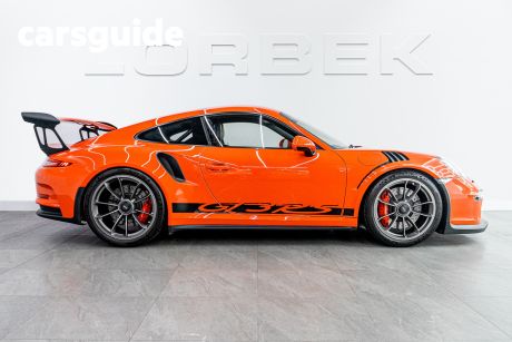 Orange 2016 Porsche 911 Coupe GT3 RS