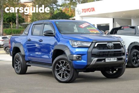 Blue 2023 Toyota Hilux Ute Tray