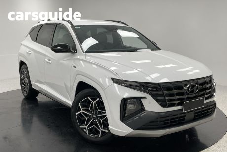 White 2022 Hyundai Tucson Wagon Elite N Line (awd)