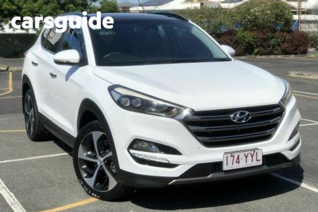 White 2015 Hyundai Tucson Wagon Highlander (awd)