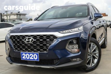Blue 2020 Hyundai Santa FE Wagon Elite Crdi (awd)
