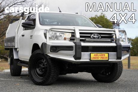 White 2017 Toyota Hilux X Cab Cab Chassis SR (4X4)