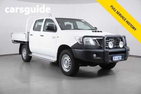 White 2015 Toyota Hilux Dual Cab Chassis SR (4X4)