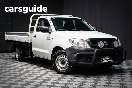 White 2010 Toyota Hilux Cab Chassis Workmate