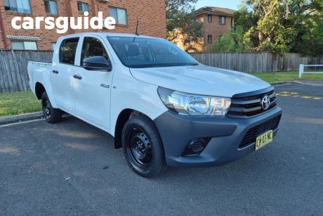 White 2017 Toyota Hilux Dual Cab Utility Workmate