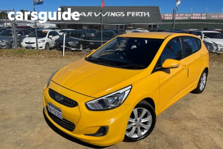 Yellow 2017 Hyundai Accent Hatchback Sport