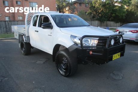 White 2019 Toyota Hilux X Cab Cab Chassis Workmate (4X4)