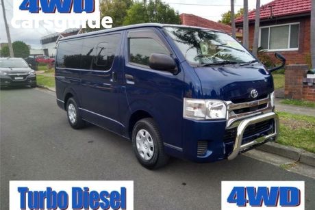 Blue 2018 Toyota HiAce Van LWB