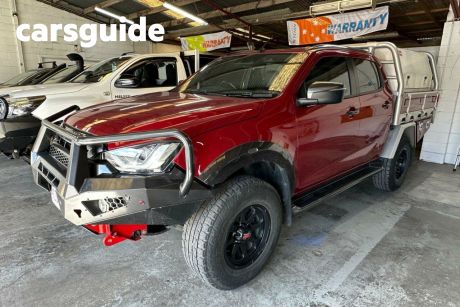 Red 2021 Isuzu D-MAX Ute Tray X-Terrain Cab Chassis Crew Cab 4dr Spts Auto 6sp 4x4 3.0DT