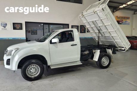 White 2018 Isuzu D-MAX Ute Tray MY18 SX TIPPER CAB CHASSIS SINGLE,2 SEATS,MANUEL,3LTR TURBO