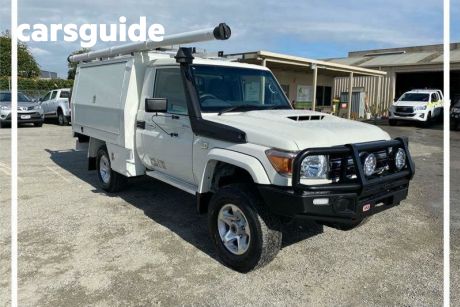 White 2020 Toyota Landcruiser Cab Chassis GXL (4X4)