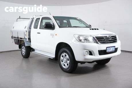 White 2013 Toyota Hilux X Cab Cab Chassis SR (4X4)