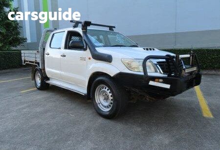 White 2012 Toyota Hilux Dual Cab Chassis SR (4X4)