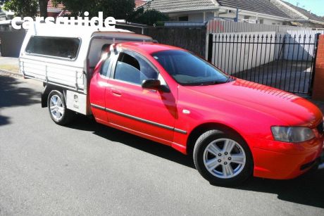 Red 2004 Ford Falcon Cab Chassis XL Tradesman
